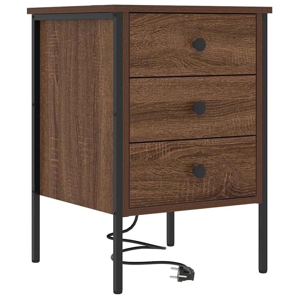 Nachttisch Braun Eichen-Optik 42 x 41 x 61 cm Holzwerkstoff